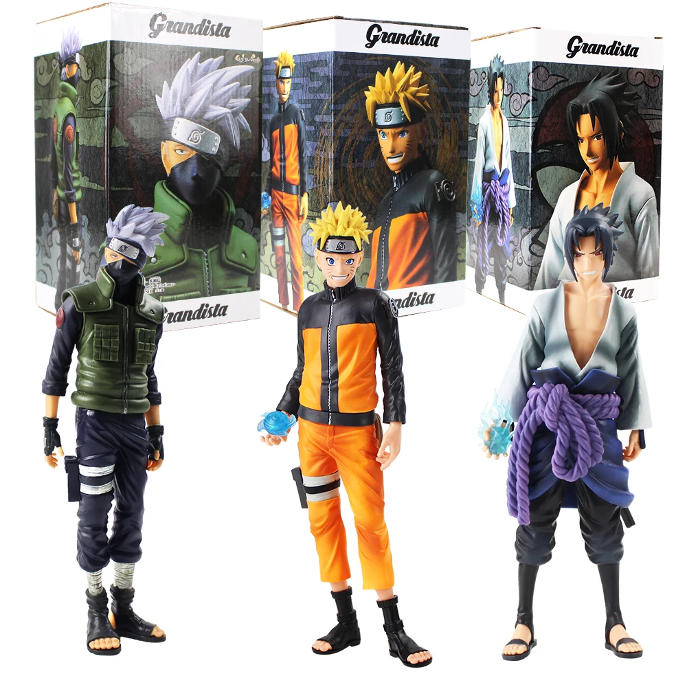 

Anime Naruto Figures Uzumaki Naruto Uchiha Sasuke Hatake Kakashi Grandista Collectible Model Toys