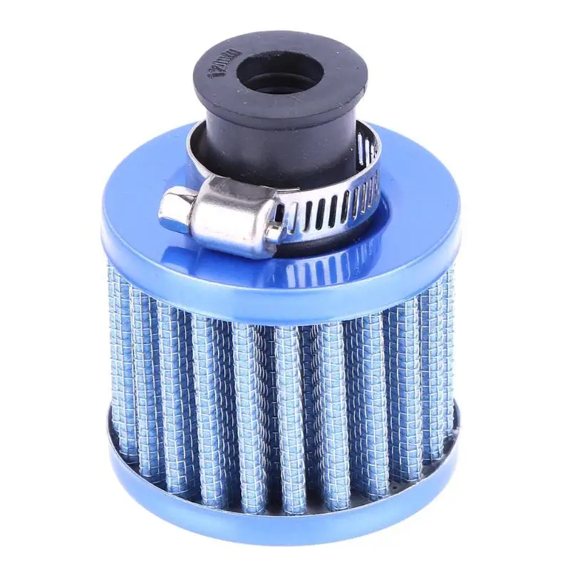 

12mm Auto Vehicle Car Air Filter Round Tapered Blue Cold Air Intake Filter Turbo Vent Crankcase Breather Cold Kits