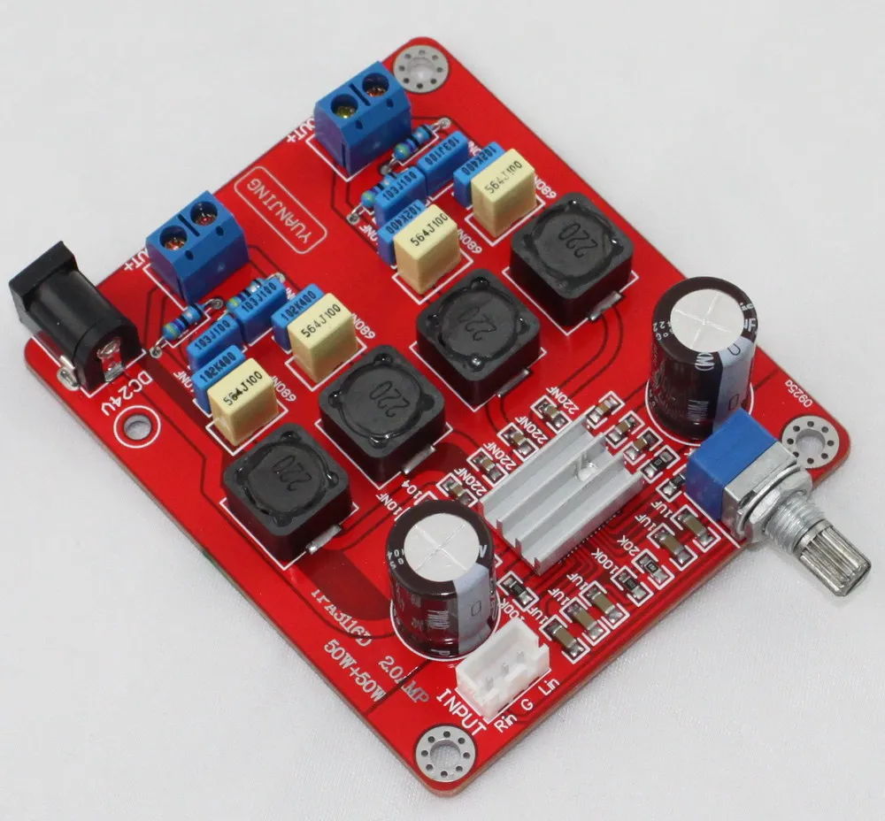Плата усилителя канала класса D 2 0 DC18 24V 2A TPA3116 (50 Вт + 50 Вт)|amplifier board|channel amplifier2.0 amplifier