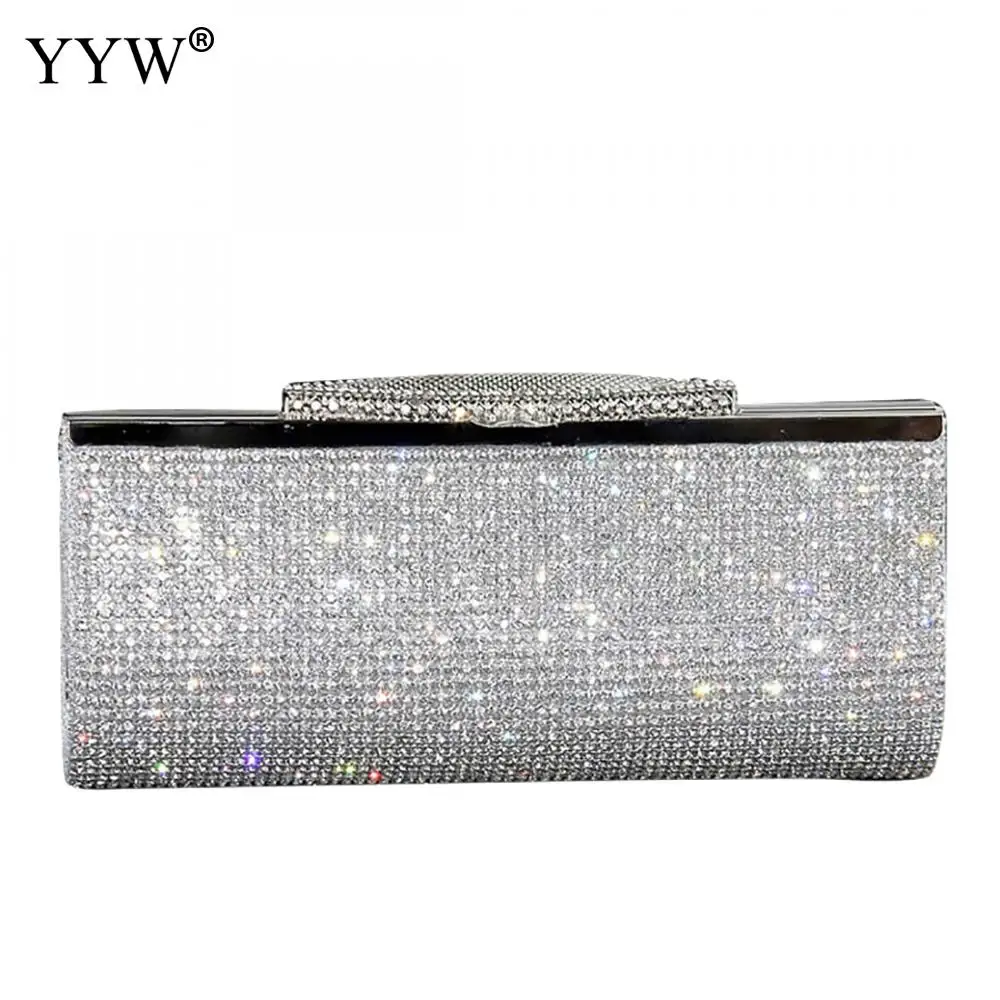أكياس مساء حزب قابض حقيبة crossbody حقيبة الأزياء بو الجلود حجر الراين سلسلة الزفاف حقيبة الزفاف محفظة المرأة الإناث