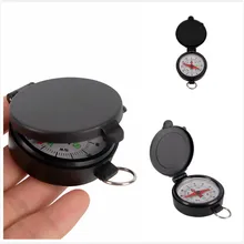 Gmarty черный Мини Компас портативный складной объектив Военный компас для наружного туризма кемпинга охоты 4,5 см x 1,6 см