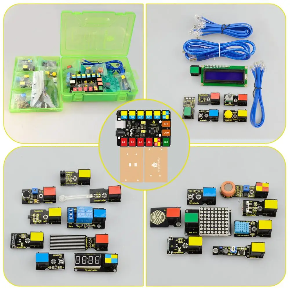 Новинка 2019! Keyestudio EASY PLUG RJ11 супер стартовый Обучающий набор для Arduino STEM EDU/совместим