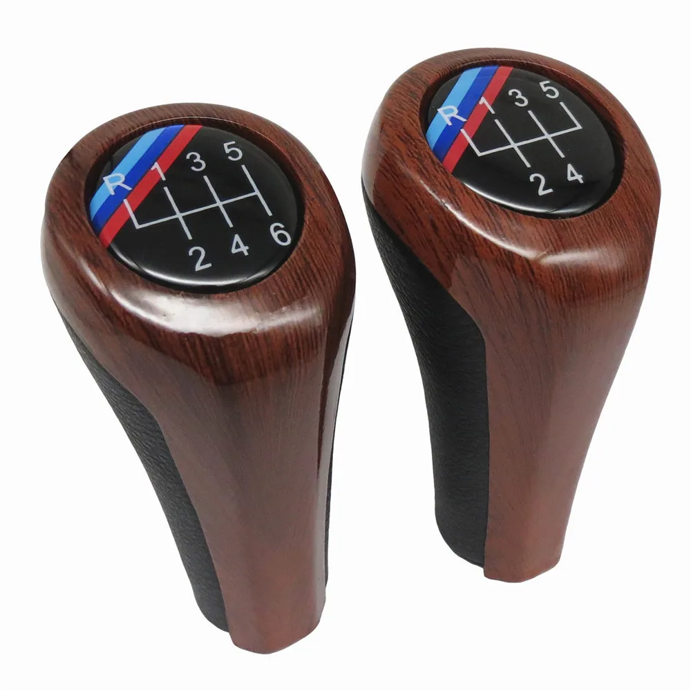 FaroeChi Wood color Car styling 5 6 Speed Gear Shift Knob For BMW 1 3 5