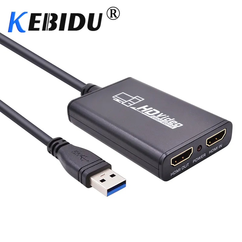 Приставка для видеосъемки Kebidu HDMI USB 3 0 1080P|Кабели USB| |