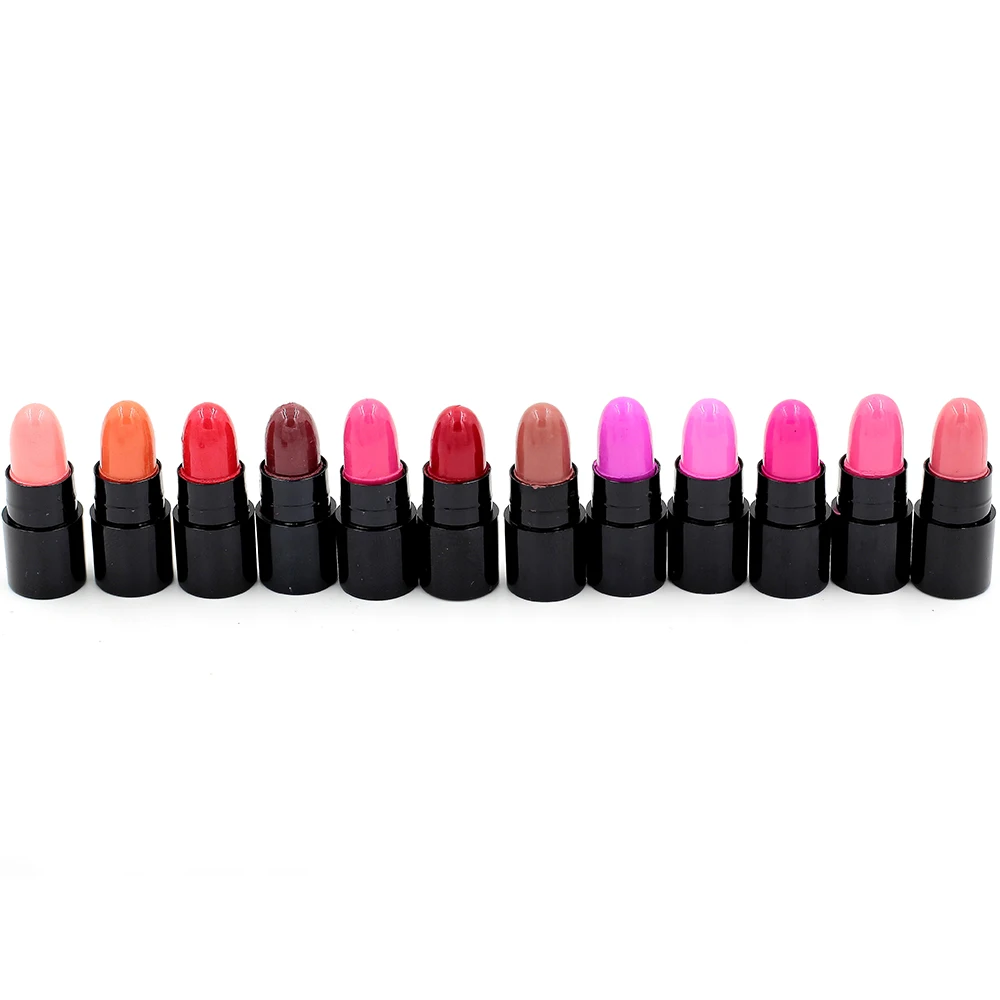 

Mini Lipstick Makeup Lipsticks Small Shine 12pcs 12 Colors Cosmetics Make Up Lipstick Set Lip Stick Net 1.2g 9022