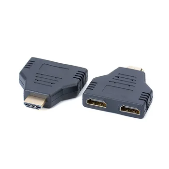 

5pcs/lot 1 in 2 HDMI Male to HDMI 2 Female HDMI Splitter Adapter for HDTV