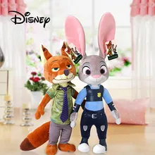 Disney Zootopia 40 см ручная кукла милый мультфильм кролик Джуди Фокс Ник плюшевые игрушки для детей лучшие подарки на день рождения