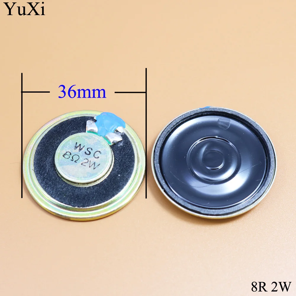 

YuXi 2W Loudspeaker 36MM 8 Ohms 8R 8Ohm Mini Round Speaker Diameter Thickness 5MM Small Horn Doorbell Speaker