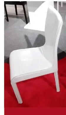 Байковое обеденное кожаное кресло из нержавеющей стали, металлическая мебель для отеля, обеденный стул - Цвет: 08