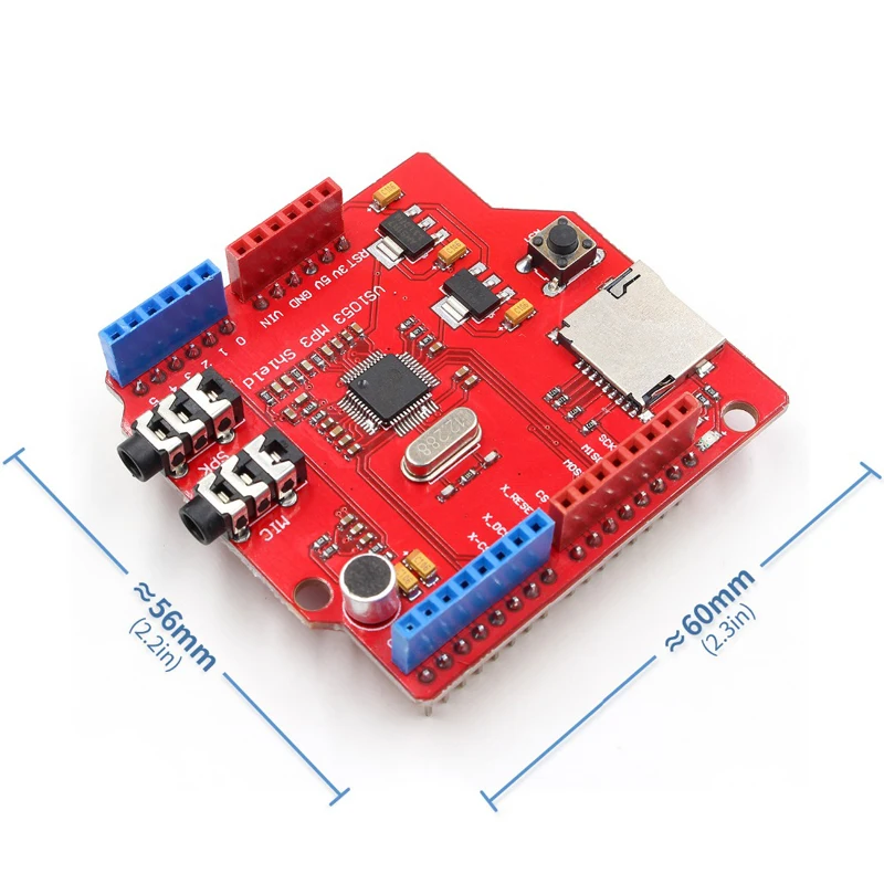 VS1053 VS1053B стерео аудио MP3 щит запись декодировать развитию Модуль с TF слот для карты для Arduino UNO R3