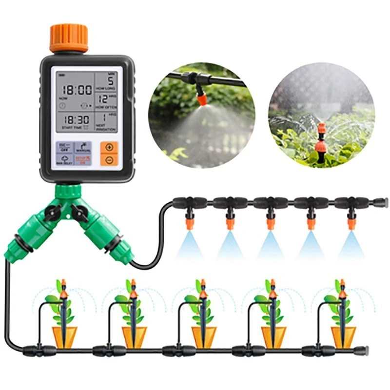 Hot Intelligent Automatic Use Drip Irrigation System Set Electronic Timer LCD Screen Sprinkler