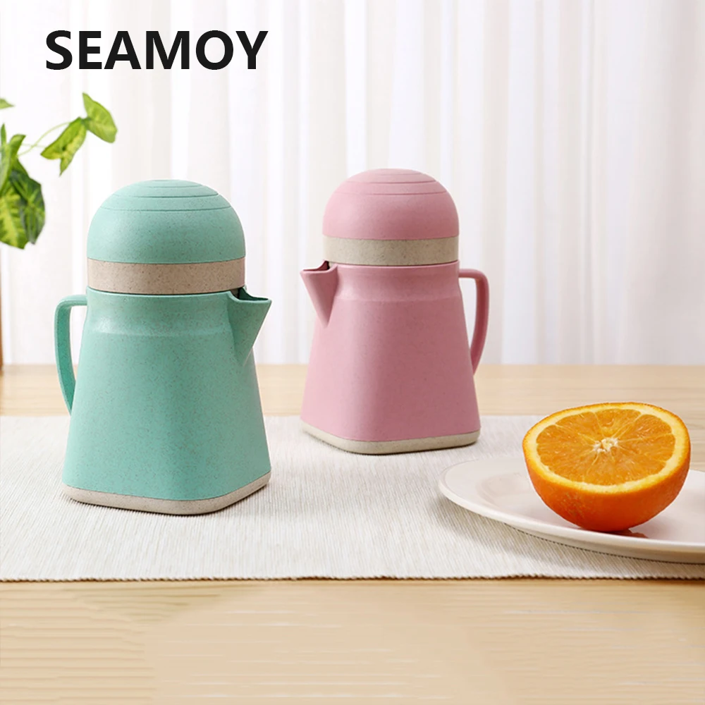 

Seamoy Orange Juicer Hand Manual Natural Straw Material Lemon Juice Press Squeezer Fruits Squeezer Citrus Juicer Fruit Reamers