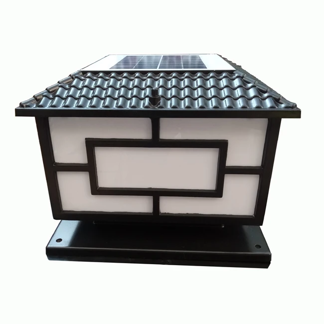 Fonte de Alimentação para Uso Luz ao ar Alta Qualidade Solar Pilar Lâmpada Led Jardim Livre Suporte Duplo w - t Preto ou Bronze Habitação 1p 9 Alta qualidade solar pilar lâmpada led solar