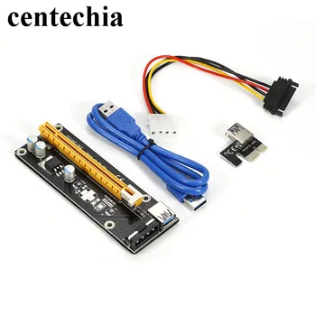 

60CM 4 colors PCI Express Riser Card 1x to 16x USB 3.0 Data Cable SATA to 4Pin/6Pin IDE Molex Power For BTC Miner Machine GHMY