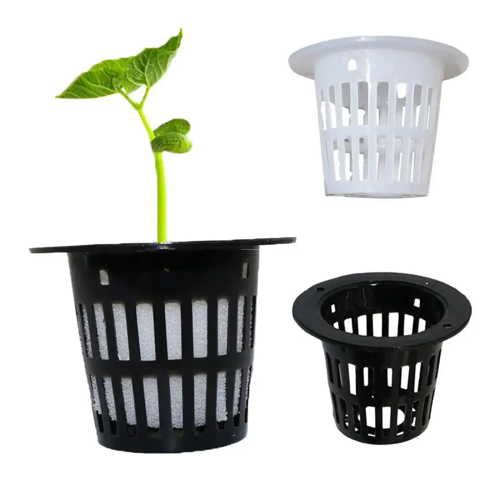 100Pcs Slotted Planting Cups Mesh Pot Net Basket Hydroponic Aeroponic
