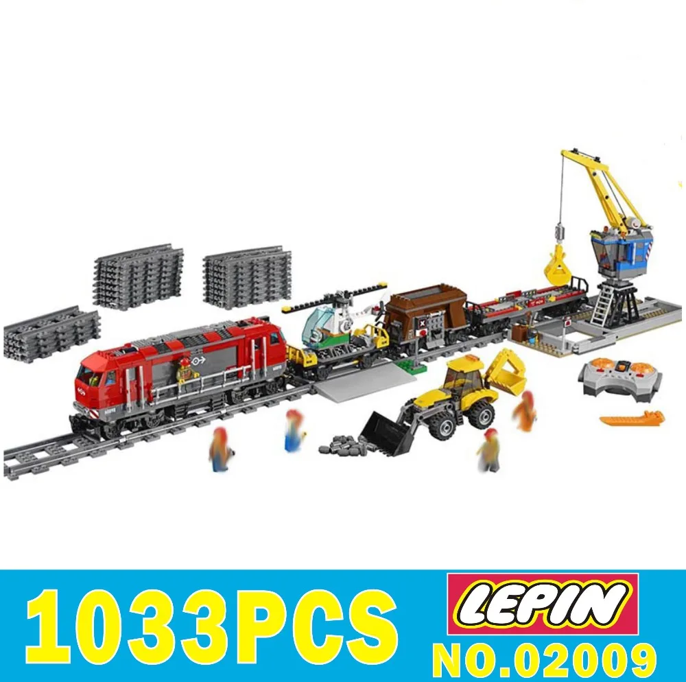 

LEPIN 02009 1033pcs City Series Train Engineering Vehicle Kits Building Blocks Bricks for Children Toys Compatible 60098