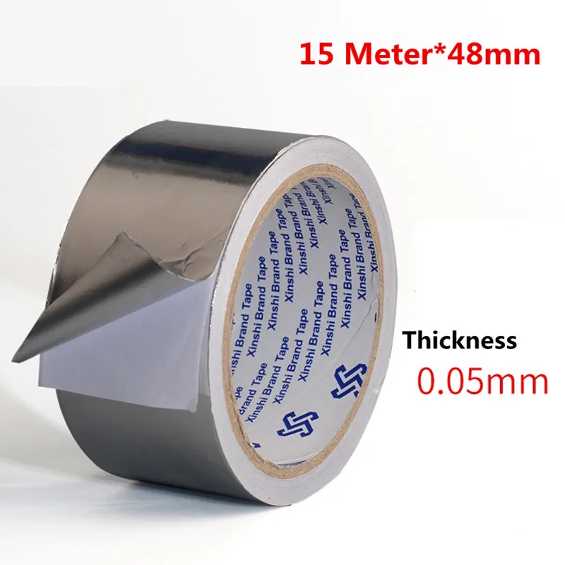 Aluminium Foil Tape Rolls2" 48mm X 45m Heat Insulation Duct Self Adhesive Silver 