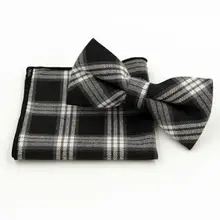 Модные Для мужчин хлопок галстук-бабочка, носовой платок комплект Тканные жаккардовый галстук-бабочка для мужчин Свадебный квадратный Карманный Женихи бабочка S06