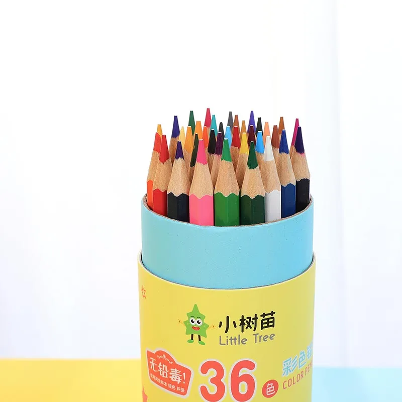 24pcs/lot lapices kawaii Cute Korea Novelty color pencil Set School