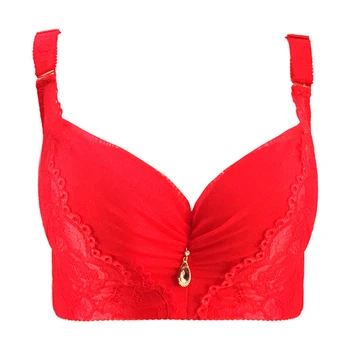 

Plus Size Women Bra Everyday Adjustable Push Up C D E Cup Underwear Women Bralette Hot Side Gathering Lace Shaping