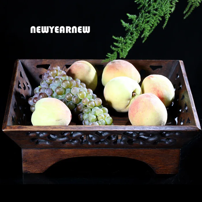 

NEWYEARNEW Southeast Asia Wood Housewear Furnishings Fruit plate Fruits Storage Thailand Home Furnishing Decoration