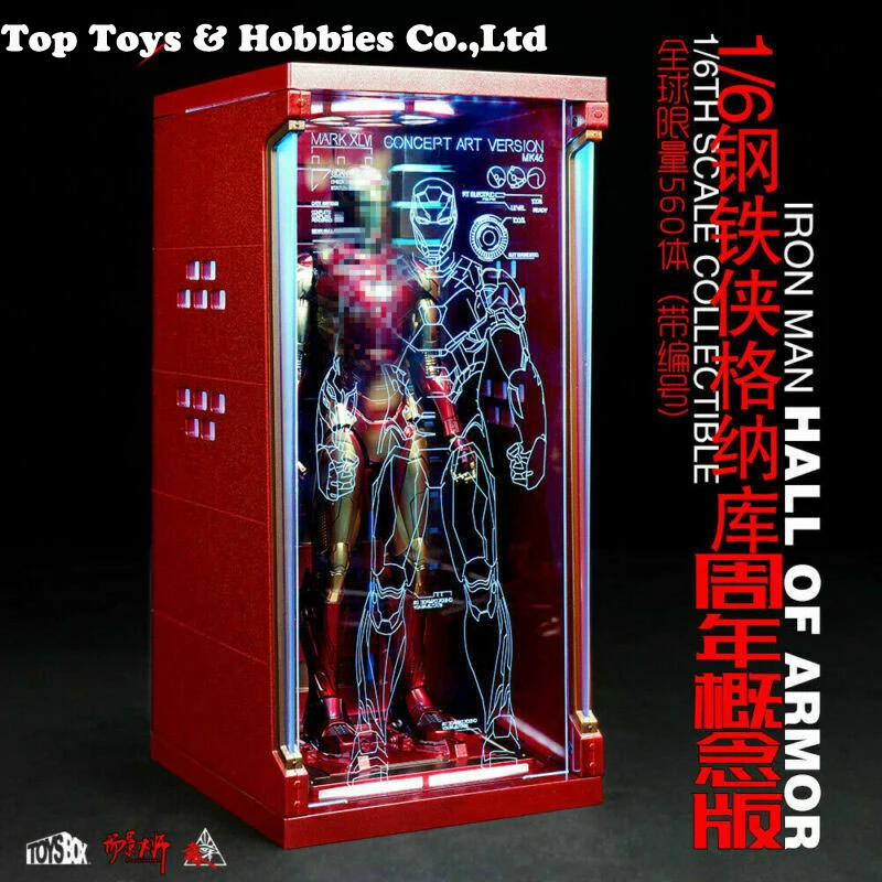 

Toysbox 1/6 Hall of Armor Iron Man Dust Box TB073GN Display Case Limit Model