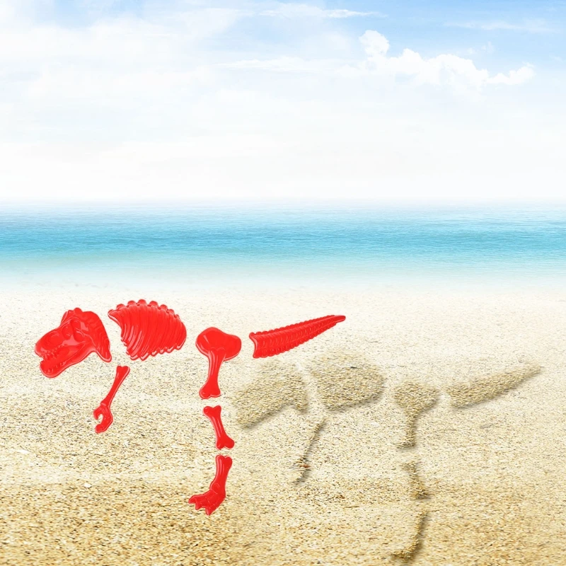 Забавные скелет динозавра костного Песок Плесень пляжные игрушки для детские, для малышей Для детей, на лето