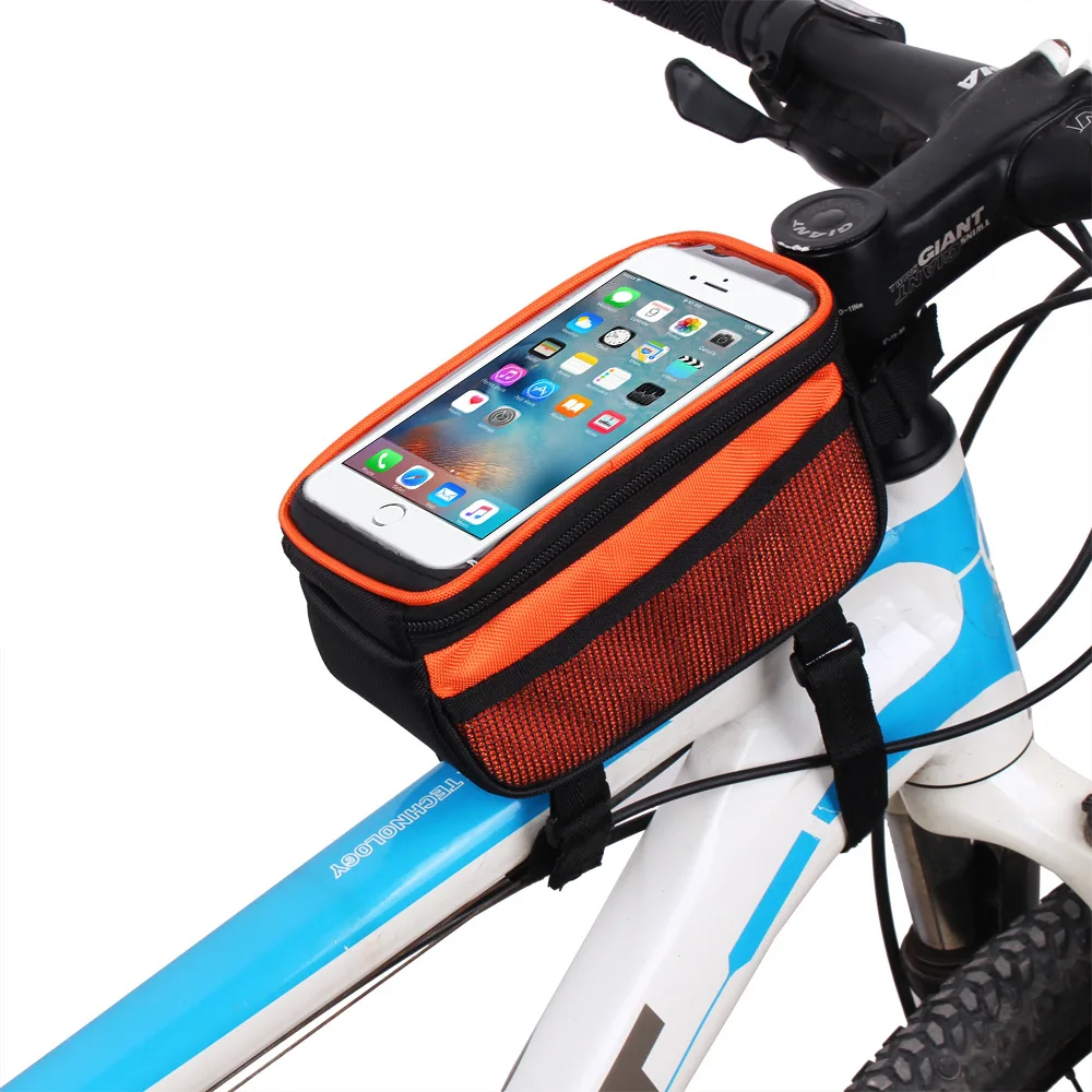 Sale Bicycle Bag phone Bike Bags Rainproof Touch Screen Bags MTB Frame Front Tube Road 5.0-5.7 inch Phone Bag Cycling Equipment 9