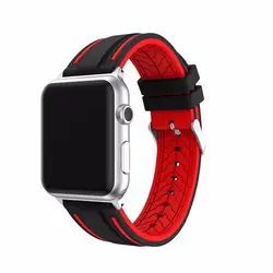 Цветной силиконовый ремешок для часов apple watch 42 мм 38 мм для iWatch мягкий силиконовый сменный ремешок с адаптерами