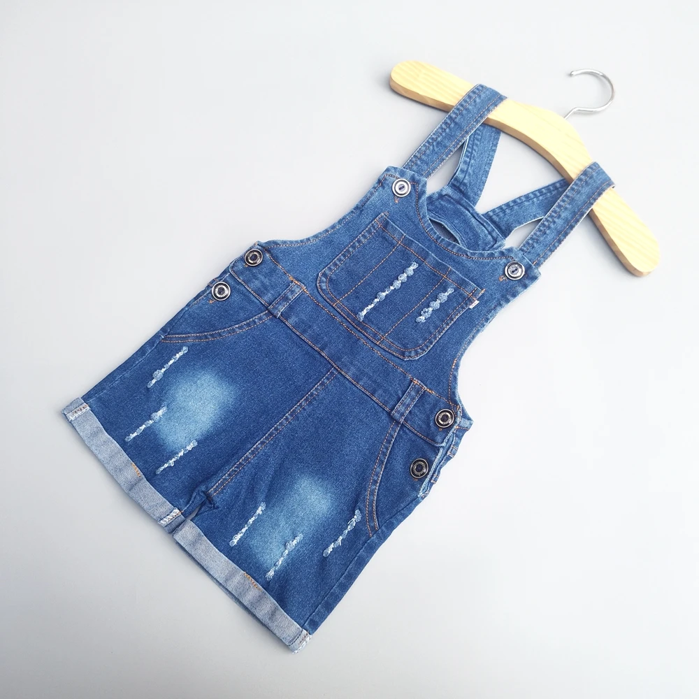 

2-5T Baby Summer Jeans Overalls Infant Shorts Toddlers Kids Denim Rompers Baby Boys Girls Short Jumpsuit For Children Clothing