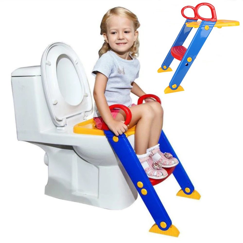 Детский горшок, сиденье для унитаза, регулируемая лестница, Детская горшок, нескользящий складной туалет, тренировочный Детский горшок для новорожденных