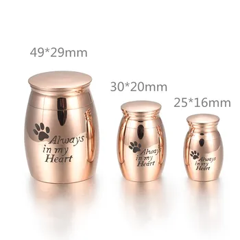 

CL015 'Always In My Heart' Engravable Funeral Urn Pet/Human Ashes Urn Cremation Jewelry Memorial Ash Keepsake Container