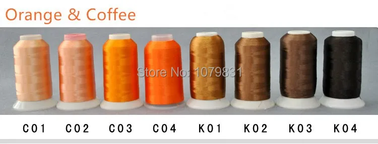 

Eco-friendly Huge 3000 yards 3 cones computerized polyester filament embroidery thread as machine embroidery thread