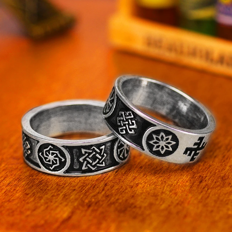 Славянский амулет кольцо Molvinets ladнец alatyнебесный крест Bague Anel Viking ювелирные