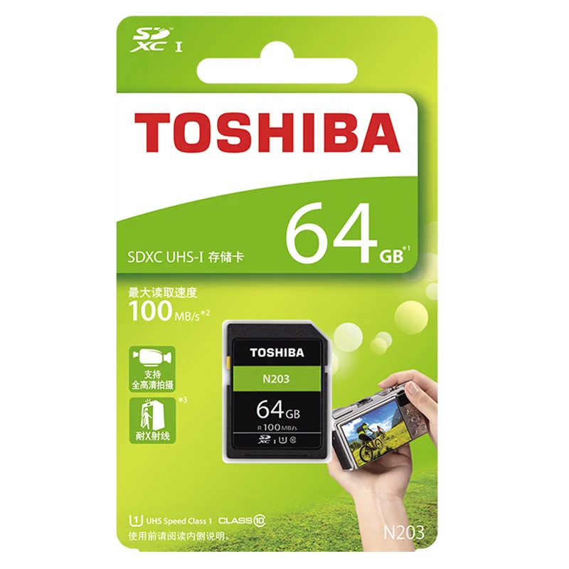 TOSHIBA SD карты 128 ГБ 64 ГБ Памяти SDXC 32 Гб SDHC UHS-I U1 флэш-память SD карта Class10 100 МБ/с. Камера карта для Full HD для зеркальной однообъективной камеры