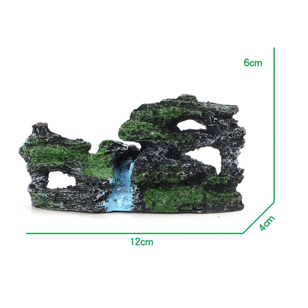 Аквариум с видом на горы Рок Смола скалы скрывается пещера дерево Аквариум Украшение Случайно отправлено