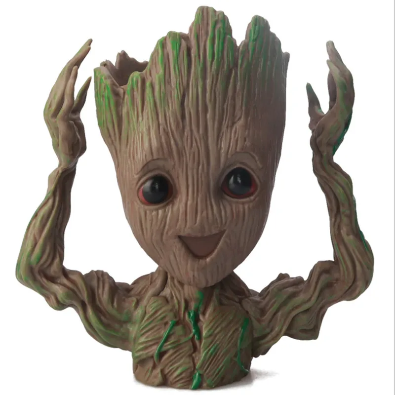 QIQI Baby Groot Vaso di Fiori Perfetto Come Regalo Sono Groot Grande Action Figure per Piante e Penne del Film Classico 