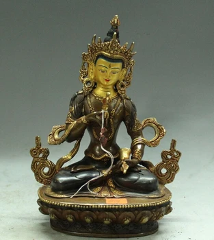 

wholesale factory 9" Tibet Bronze Gilt 24K Gold Buddhism fane Vajra Vajrasattva Vajradhara Buddha AE1024 AB1025