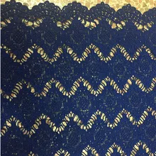 Leo& Lin нежный водорастворимые кружевные цветы сокровище синий двойной Вышивка костюм платье на заказ летние модные базовые Ткань