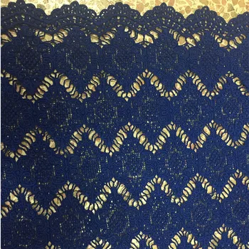 

LEO&LIN Delicate Water Soluble Lace Flowers Treasure Blue Double Embroidery Costume Dress Custom Summer Fashion Basic Fabric