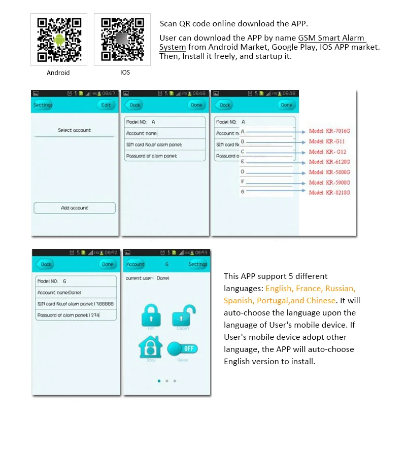 KERUI г 8218 г приложение IOS Android GSM PSTN двойной беспроводной дома охранной сигнализации системы Английский Русский Испанский Французский голос