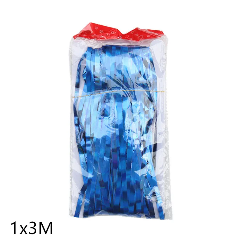 1x3m blue 2 м/3 м Радужный фон из фольги занавески с орнаментами рождественские украшения для дома год Декор Noel Navidad поделки своими руками - Цвет: 1x3m blue