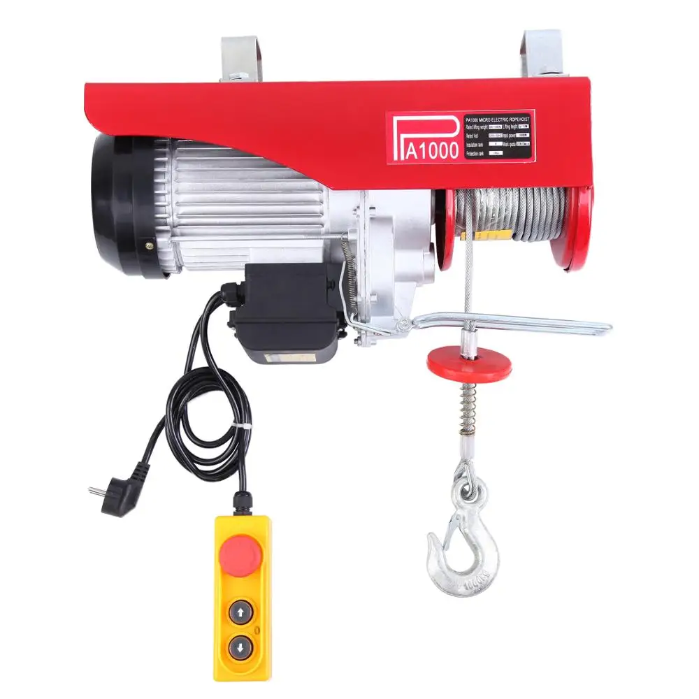  500/1000kg Electric Winch strong quality handhold portable winch Workshop Garage Gantry Hoist Lifti