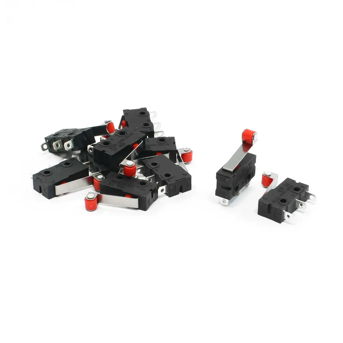 

UXCELL Ac 250V 5A Spdt 1No 1Nc Momentary Hinge Roller Lever Micro Switches 3 Pins 10 Pcs