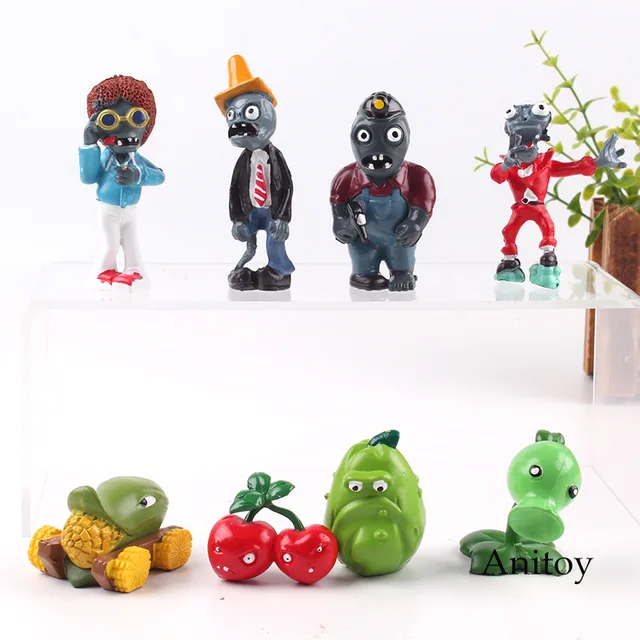 Best Offers 8pcs/set Hot Toys Plant vs Zombie Plastic Toy PVC Plants vs Zombies PVZ Collection Model Toy Dolls 3-8.5cm