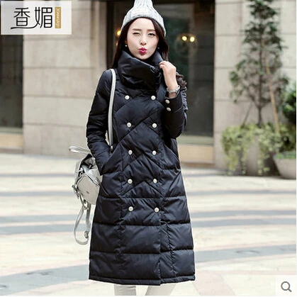 Cheap 2016 new hot winter Thicken Warm woman Down jacket Coat Parkas Outerwear Slim Hooded Luxury long plus size XL Loose Cold
