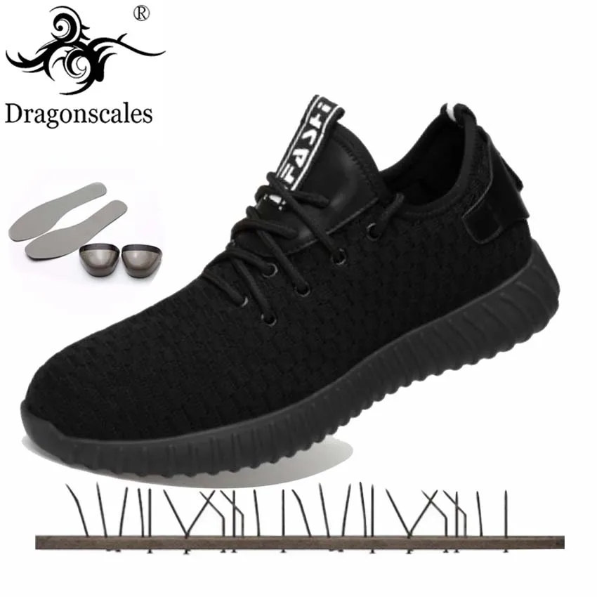 Рабочие ботинки dragonscale мужские наружная обувь с металлическим носком защита от