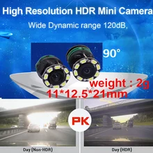 wide dynamic 120dB HDR 1000 TV line mini camera 60fps drone camera 2g 90degree CCTV camera night vision 1000 tvl camera POWER 5V