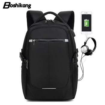 

Boshikang Laptop Backpack Men Large Capacity Business Men's Backpacks Multifunction Oxford Casual Backpack USB Charge Travel Bag