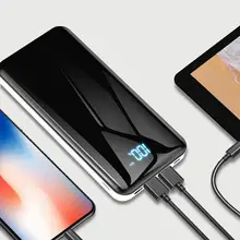 30000 mAh Мощность банк Портативный внешний Батарея USB Выход цифровой Дисплей Быстрая зарядка Мощность банка для Xiaomi Mi iPhone X Примечание 8